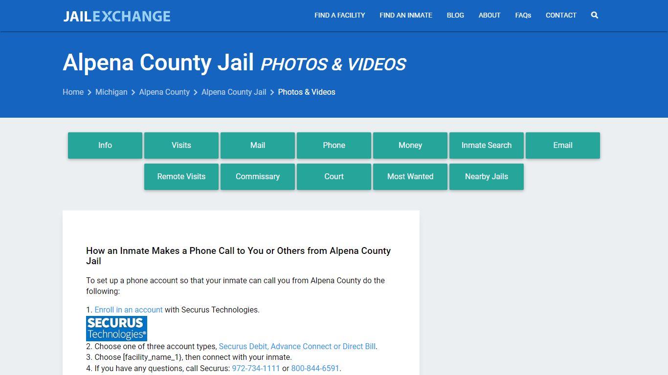 Photos & Videos - Alpena County Jail, MI - Jail Exchange